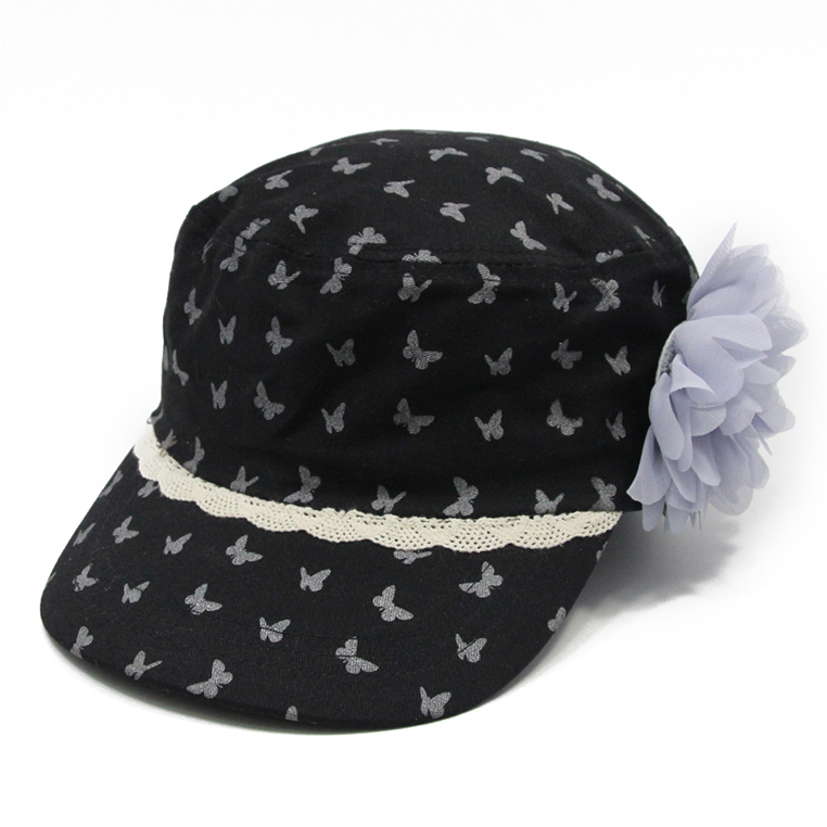 韓版女平頂帽-純棉平頂帽定制