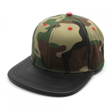 空白迷彩平沿球隊帽可定制LOGO